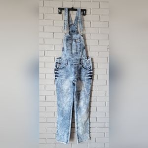 Blue Spice Juniors Acid Wash Overalls